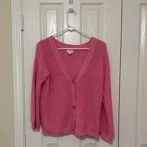 Cat & Jack Pink V-Neck Button Cardigan